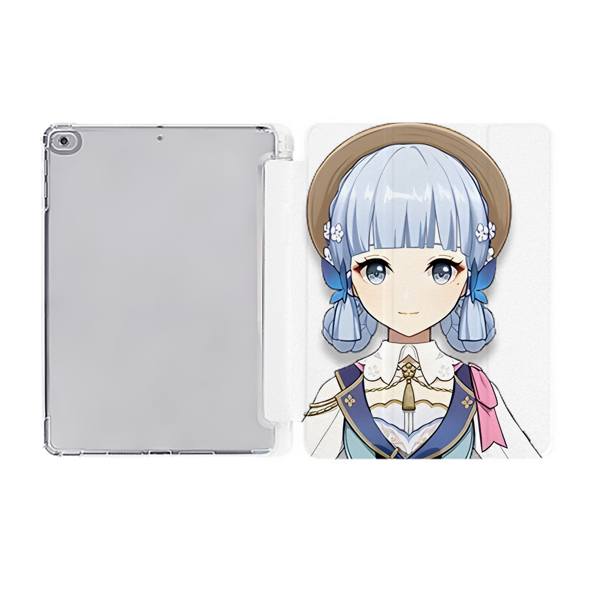 げんし神 神里綾華 神宮寺レン genshin Kamimiya Ren IPad ケース ペン収納付き 三つ折りスタンド PUレザー×シリコン 対応機種9.5/10.5/10.9インチ